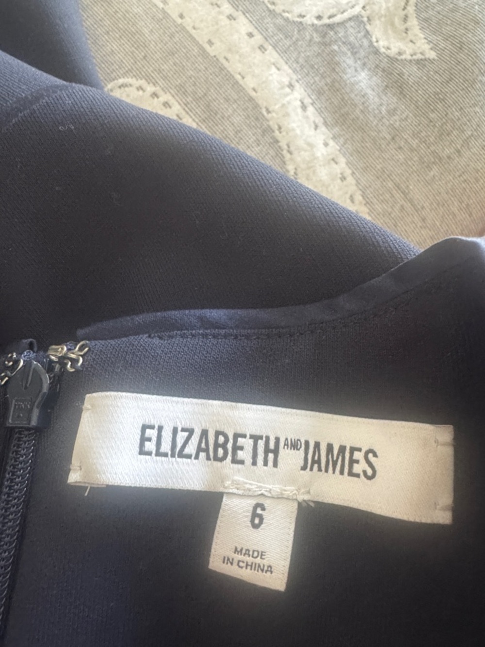 Elizabeth and James Navy Sheath Dress